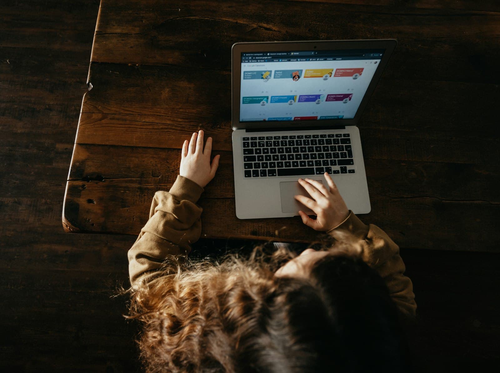 A student in a one-to-one session at their own pace